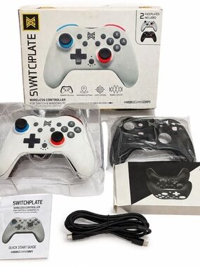 SwitchPlate Wireless Controller - White with Red & Blue Accents